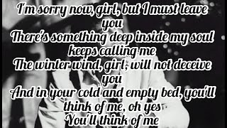 Elvis Presley - You&#39;ll Think Of Me (Lyrics)