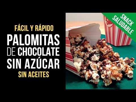 Palomitas de Chocolate sin azúcar ni aceites - Snack Saludable
