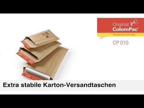 Artikelvideo 1 für 20 ColomPac® Kartonversandtaschen braun für DIN A5, Artikelnummer 143784