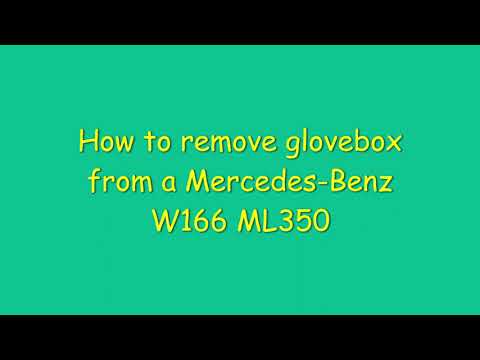 Mercedes-Benz ML350 W166 How to remove glovebox