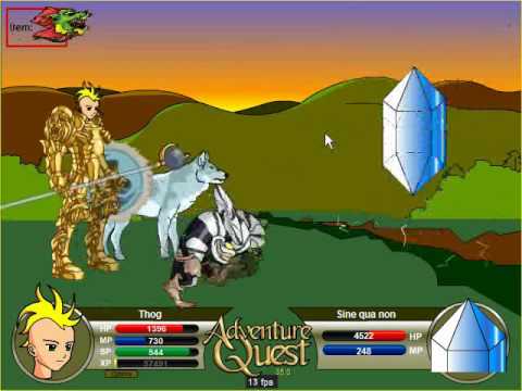 Adventure Quest Thog lvl 111 X-Guardian vs Sine qua non