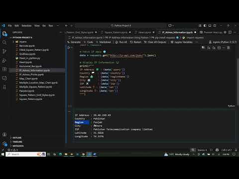 Get Your Ip Address And Location Using Python Requests Api Tutorial