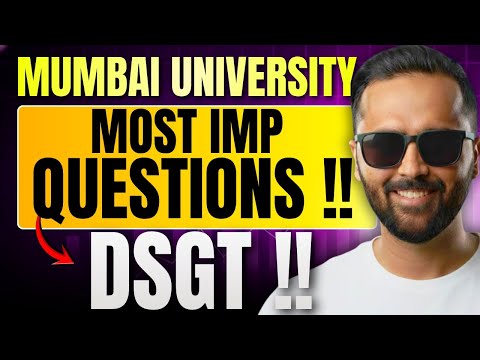 DSGT MOST IMP QUESTIONS | Mumbai University | Pradeep Giri Sir
