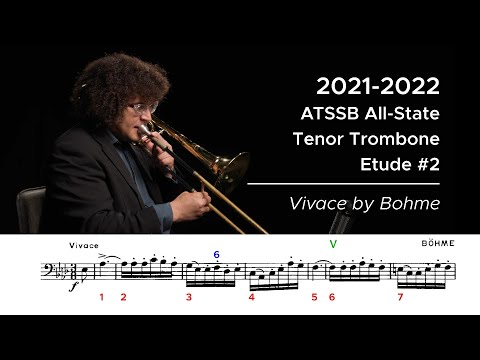 2021-2022 ATSSB All-State Tenor Trombone Etude #2 - Vivace by Bohme