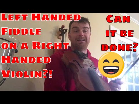 Learning to Play Right Handed Fiddle Left Handed!! Upside Down and Backwards