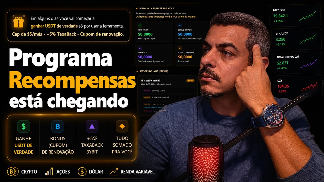 Programa de Recompensas USDT - Aprenda BITCOIN +TaxaBack