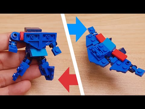 Micro LEGO brick stealth transformer mech - Speed-V (similar to Tobot Master V) #lego #レゴ変形ロボ