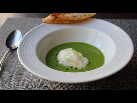 Gazpacho Verde with Burrata Cheese - How to Make Green Gazpacho Soup