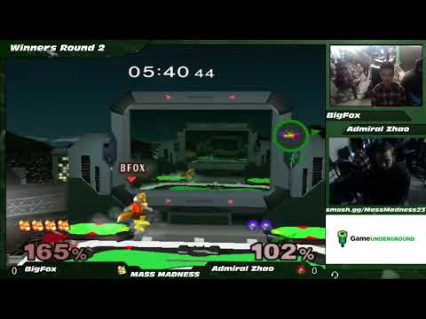 Mass Madness 23 SSBM - BigJoig (Fox) vs. Admiral Zhao (Samus) - Melee WR3