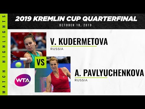 Теннис Veronika Kudermetova vs. Anastasia Pavlyuchenkova | 2019 Kremlin Cup Quarterfinal | WTA Highlights