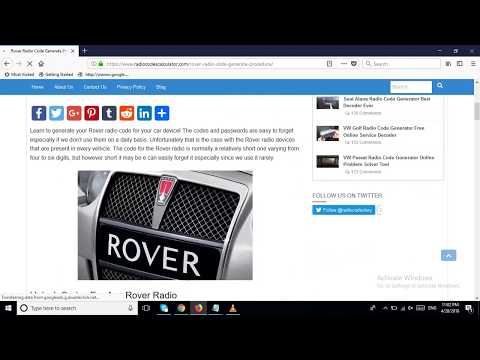 Rover Radio Code Generate Procedure For Free By Software