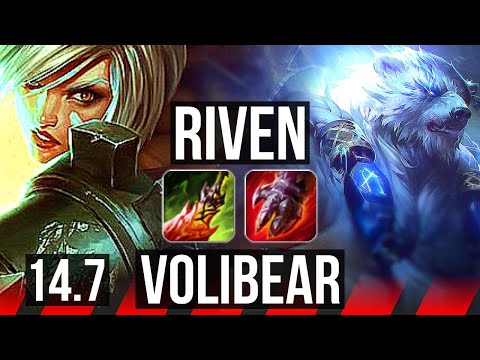 RIVEN vs VOLIBEAR (TOP) | 79% winrate, 46k DMG | EUW Master | 14.7