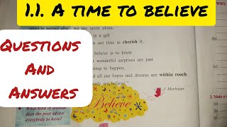 11 A TIME TO BELIEVE QUESTIONS AND ANSWERS/ENGLISH