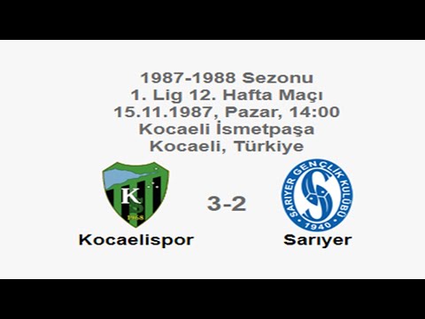 Kocaelispor 3-2 Sarıyer [HD] 15.11.1987 - 1987-1988 Turkish 1st League Matchday 12