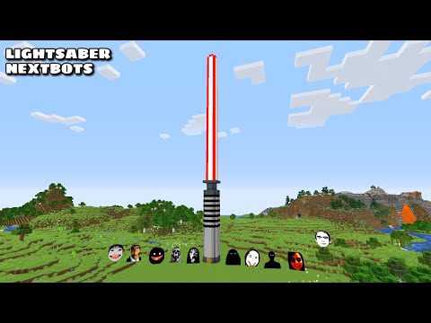 SURVIVAL LIGHTSABER HOUSE WITH 100 NEXTBOTS in Minecraft - Gameplay - Coffin Meme