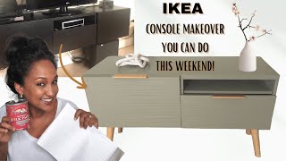 Best Way To Paint IKEA Furniture | Furniture Makeover With Wallpaper | How To Paint Laminate
