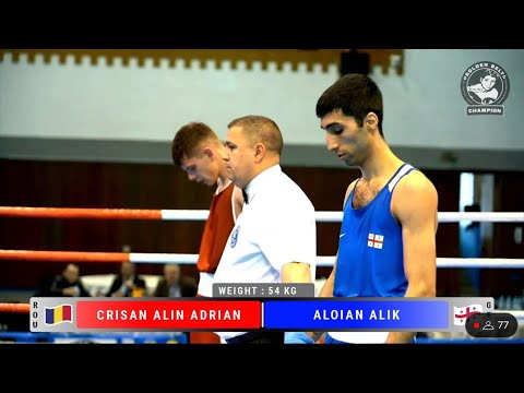 08-04-2022 (54kg) BOXING SEMI-FINAL ALOIAN ALIK GEO პირველი  ბრძოლა რუმინეთში საერთაშორისო ტურნირზე.