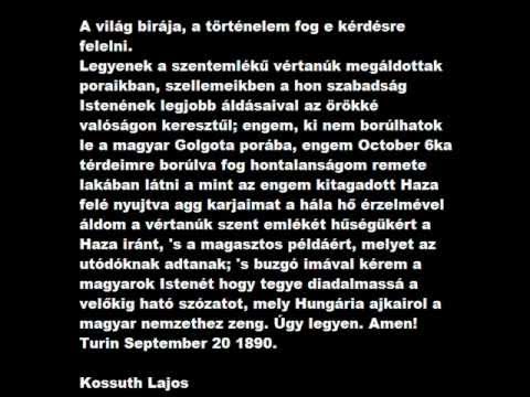 Kossuth Lajos beszéde fonográf felvételen