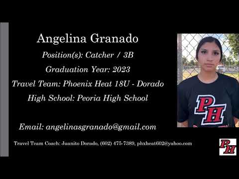 Angelina Granado Softball Skills Video - 2023 Catcher 3B