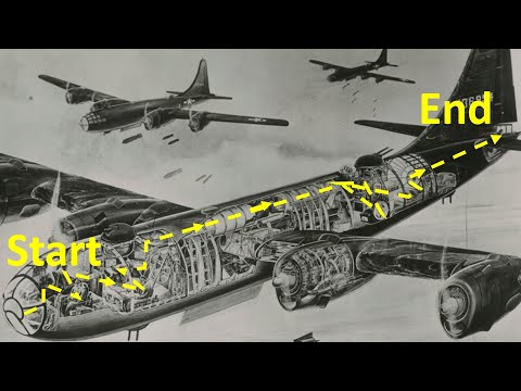 WWII B-29 Bomber Interior Tip-to-Tail Walk/Crawl through in under 6 minutes