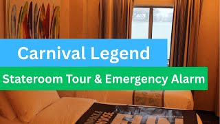 Carnival Legend Stateroom Tour & Emergency Alarm