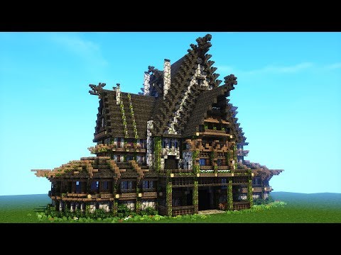 A1MOSTADDICTED MINECRAFT - Minecraft Viking House Tutorial - Nordic and Rustic Mansion!