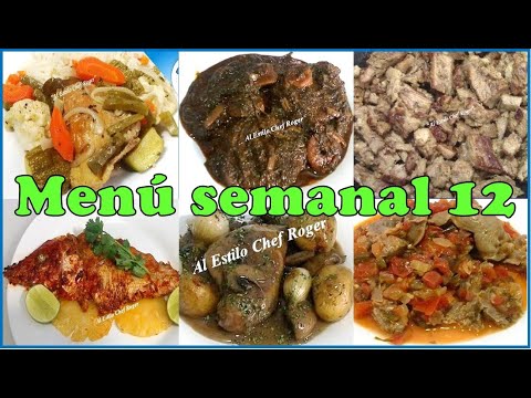 Menú semanal 12 / Menú variado Video