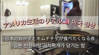 【日韓夫婦アメリカVlog🇺🇸】日韓ごちゃ混ぜの我が家の夕食｜キムチチゲ｜ミシガン湖｜コストコ Ep.140