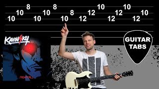 Kavinsky - Nightcall  - How to play on Guitar (Tabs on Screen)