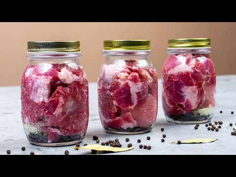 Ohne Chemie oder Kühlschrank! Fleisch im Glas, das sogar ein Jahr haltbar ist!