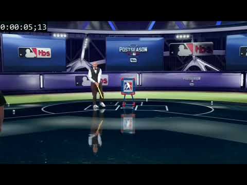 Ernie Johnson with the bat flip