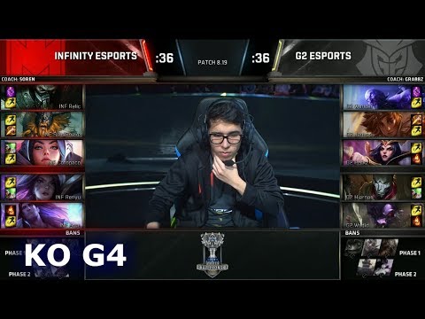G2 vs INF Game 4 | Knockout Play-In Stage S8 LoL Worlds 2018 | G2 eSports vs Infinity eSports G4
