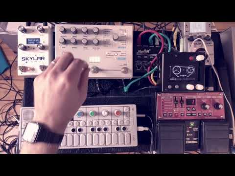 Ambient improvisation using loops with Monome Norns Reels, OP1, Microcosm, RC30 and Skylar