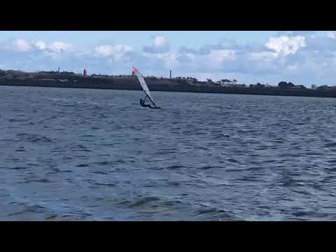 Very light wind marginal planning - Igor Windsurfing Malahide Estuary Dublin Ireland