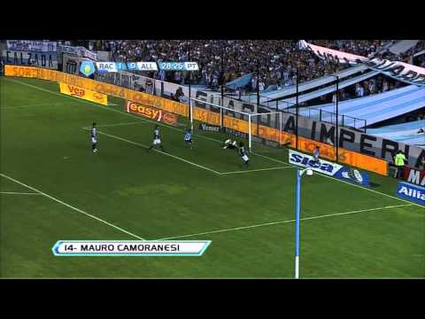 Gol de Camoranesi. Racing 2 All Boys 0. Torneo Inicial 2012. Fecha 18. Fútbol Para Todos.