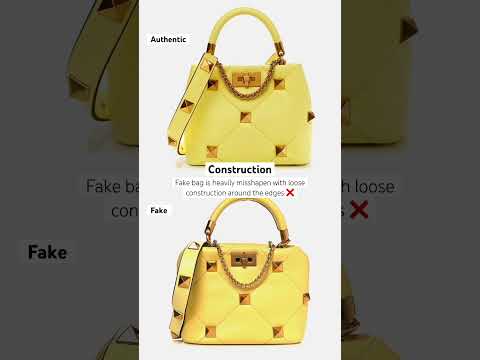 Authentic vs. Fake Valentino Garavani  Roman Stud Top Handle Bag