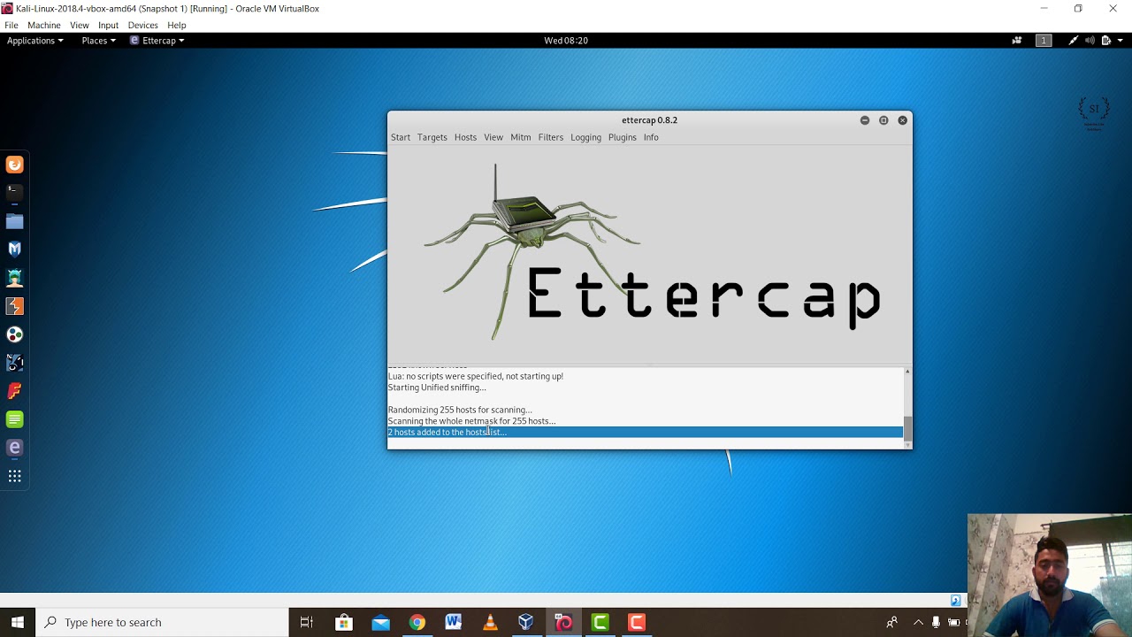 ARP POISONING with Ettercap | MiTM |Tutorial Series on Cryptography and System Security|Sridhar Iyer