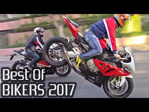 BEST OF BIKERS 2017 - Superbikes on the Streets Wheelies, Burnouts RL & LOUD exhausts!