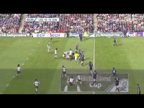 Alesana Tuilagi runs over Shane Horgan