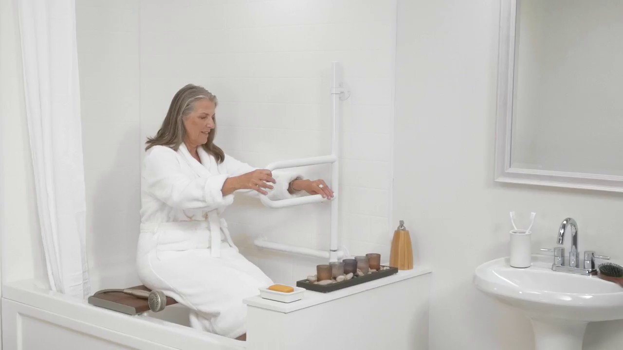 Barre d'appui de bain pivotante Dependa