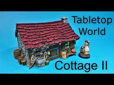 Tabletop World Part 1, Cottage II. Build and Paint. DnD, Warhammer.