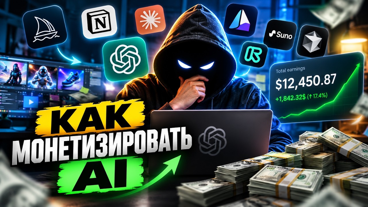 КАК ЗАРАБОТАТЬ ПЕРВУЮ $1000 С ПОМОЩЬЮ AI?