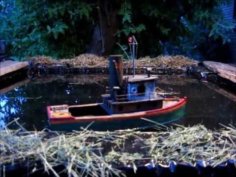 Homemade Model Tug Boat and Putt Putt Toy Steam Engine