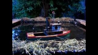 Homemade Model Tug Boat and Putt Putt Toy Steam Engine