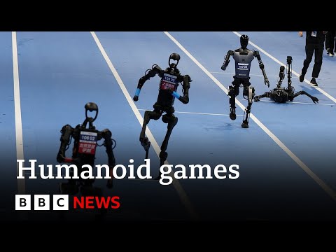 Robot athletes compete at World Humanoid Games | BBC News