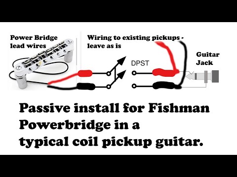 Fishman Powerbridge Passive Installation, Tune-O-Matic version on a Washburn Electric