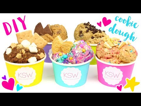 How to Make FIVE  EDIBLE COOKIE DOUGH Recipes! (Unicorn, Funfetti, Nutella, and more)!