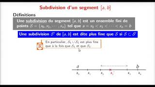 S1 2 Subdivision d'un intervalle (intégrale de fonction en escalier)