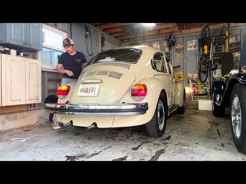 1974 Volkswagen Super Beetle Cold Start and Light Check