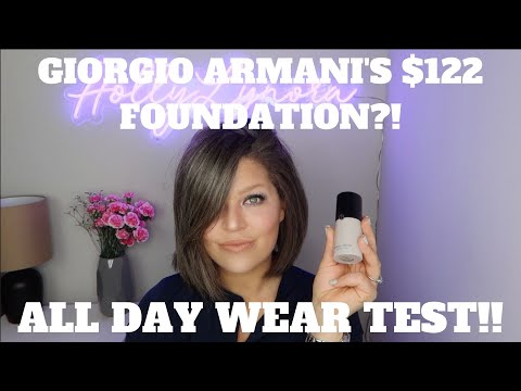 GIORGIO ARMANI'S $122 FOUNDATION! ALL DAY WEAR TEST! (here we go again!) #beauty